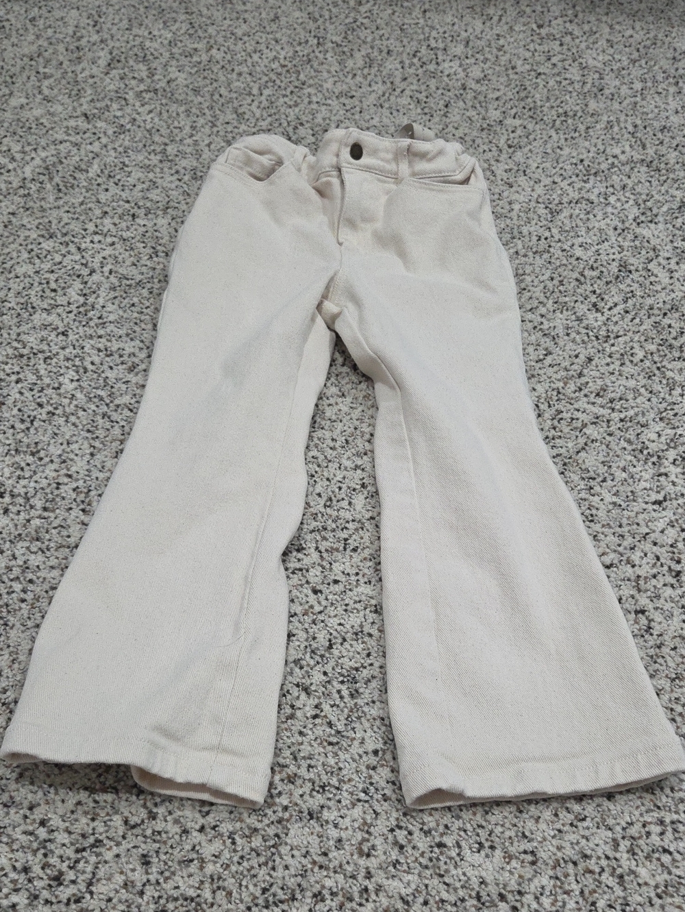 Like New Janie and Jack Cream Flare Wide-Leg Jeans